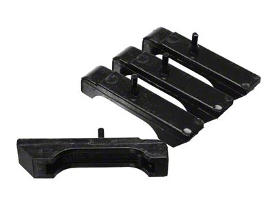 Radiator Isolator Pad Set For Small Block 3 Row; Black (68-87 Camaro)