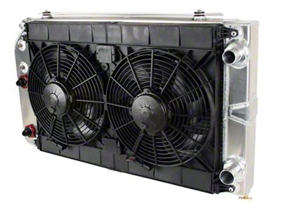 Camaro Radiator Module 2 Pass LS Engine With Spal Dual 11 Fans 1970-1981