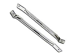 Radiator Support Bars; Chrome (67-69 Camaro)
