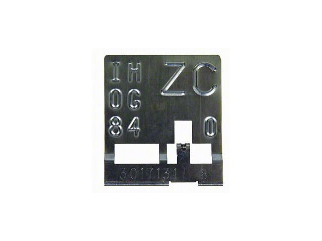 Camaro Radiator Tag, ZC Coded, Automatic Transmission, Harrison, 1967-1969