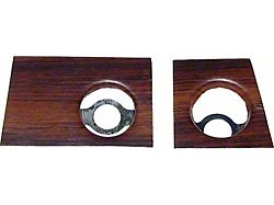 Radio Trim Plates, Dash, Rosewood (1969 Camaro)