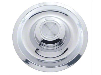 Rally Wheel Hubcaps with Plain Center Caps; Stainless Steel (1967 Camaro w/ Disc Brakes)