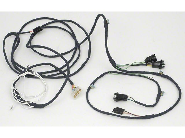 Camaro Rear Body Lighting Wiring Harness, Coupe, For Cars With Under Dash Lights, 1967
