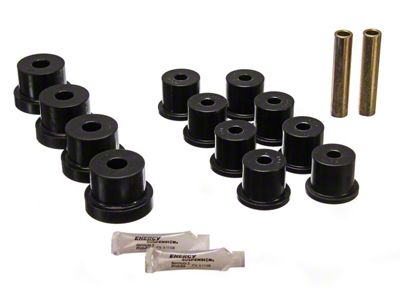 Rear Leaf Spring Bushings; Black (67-69 Camaro w/ Mono-Leaf Springs)