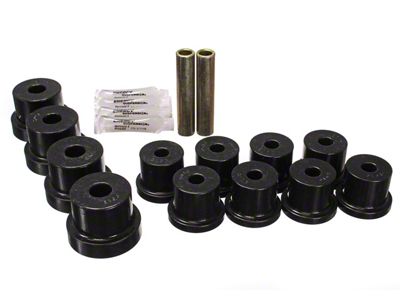 Rear Leaf Spring Bushings; Black (67-69 Camaro w/ Multi-Leaf Springs)