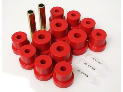 Rear Leaf Spring Bushings; Red (70-81 Camaro w/ Multi-Leaf Springs)