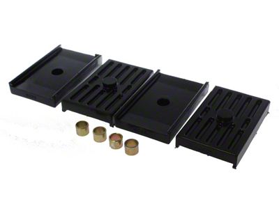 Rear Leaf Spring Isolators; Black (68-69 Camaro w/ Multi-Leaf Springs)