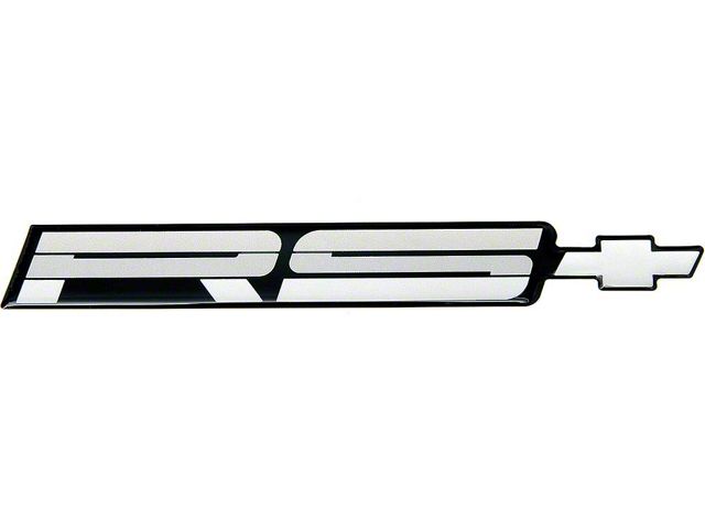 Camaro Rear Panel Emblem, RS, Silver, 1988-1990