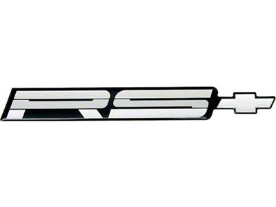 Camaro Rear Panel Emblem, RS, Silver, 1988-1990