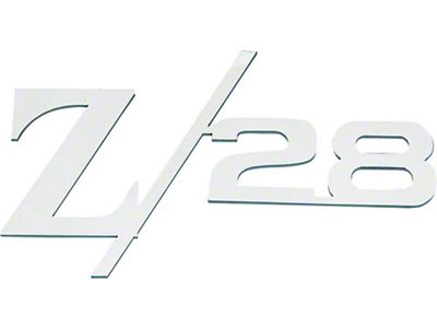 Camaro Rear Panel Emblem, Z28 Plain, Stainless Steel, 1967-1969