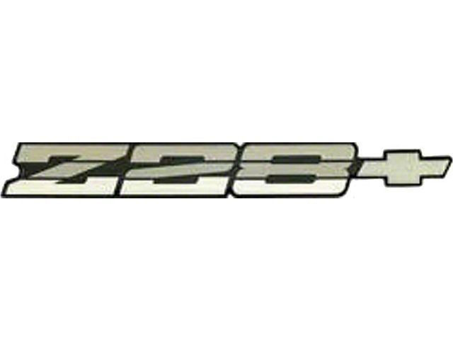 Camaro Rear Panel Emblem, Z28, Silver, 1985-1986 (Z28 Coupe)