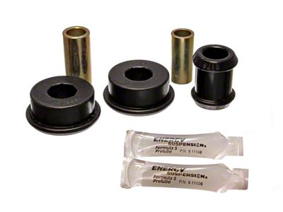 Rear Traction Bar Bushing Set; Black (1967 Camaro)