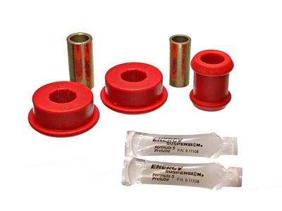 Rear Traction Bar Bushing Set; Red (1967 Camaro)