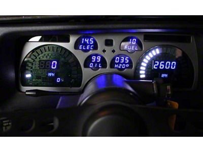 Camaro Red, LED Digital Replacement Gauge Cluster, 1991-1992