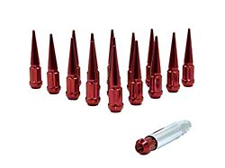 Red Spike Lug Nut Kit; 12mm x 1.5; Set of 20 (82-92 Camaro)
