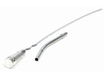 Replacement Oil Pan Dipstick; 19-Inch; Chrome (67-78 Small Block V8 Camaro)