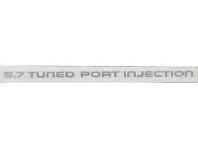 Camaro Rocker Panel Decal, 5.7 Tuned Port Injection, Silver, 1987-1990