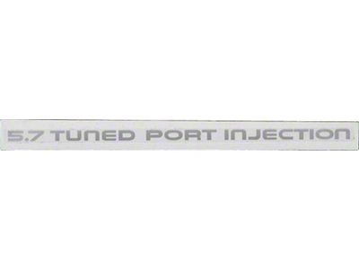 Camaro Rocker Panel Decal, 5.7 Tuned Port Injection, Silver, 1987-1990