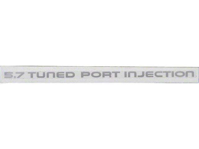 Camaro Rocker Panel Decal, 5.7 Tuned Port Injection, Silver, 1987-1990