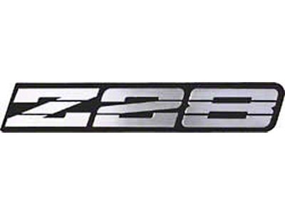 Camaro Rocker Panel Emblem, Z28, Silver, 1991-1992