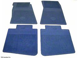 Floor Mat Set, Med Blue, W/bow-tie