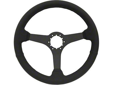 Camaro S6 Black Perforated Leather Solid Spokes Design Steering Wheel