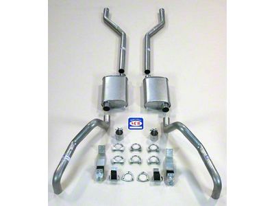 Camaro SCR Performance Dual Exhaust System, For Small Block With Headers, 2-1/2, 1967-1969