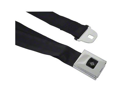 Camaro Seat Belt, Rear, With Deluxe Interior, Black, 1968-1969