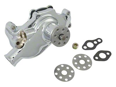 Short Style Water Pump; Chrome (67-68 Small Block V8 Camaro)
