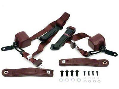 Camaro Shoulder Harness/Seat Belt Kit, 3-Point Retractable,With Chrome Buckle, 1967-1973