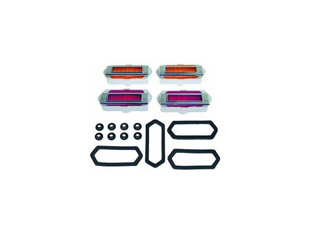 Camaro Side Marker Light Kit, With Gaskets & Mounting Nuts,1969