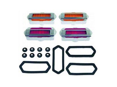 Camaro Side Marker Light Kit, With Gaskets & Mounting Nuts,1969