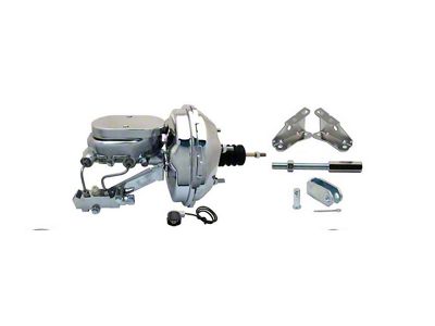 Single Diaphragm Disc/Disc Power Brake Booster Conversion Kit; 11-Inch; Chrome (67-69 Camaro)