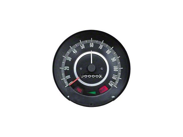 Camaro Speedometer, 120 MPH, With Speed Warning Indicator, 1967