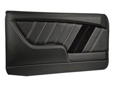 Camaro, Sport, Molded Sport Door Panels-Blk/Blk/Blk Pair 1968