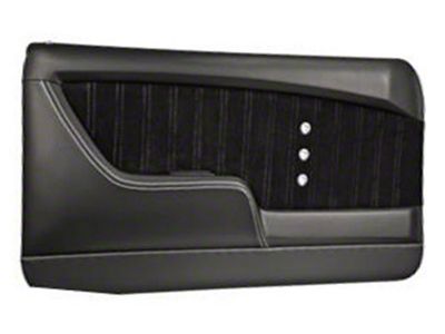 TMI Molded SPORT-XR Door Panels; Black Madrid Vinyl and Black Suede (1969 Camaro)
