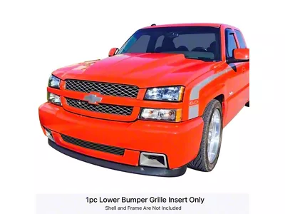 Stainless Steel Billet Lower Grille; Black (88-92 Camaro)