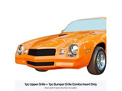 Stainless Steel Billet Lower Grille; Black (74-77 Camaro)