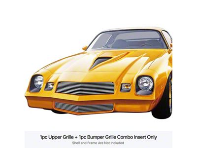 Stainless Steel Billet Lower Grille; Polished (74-77 Camaro)