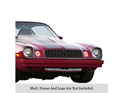 Stainless Steel Billet Upper Grille; Silver Hairline (74-77 Camaro)