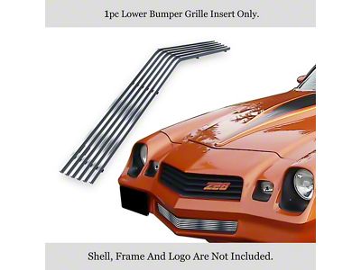 Stainless Steel Billet Upper and Lower Grilles; Silver Hairline (78-81 Camaro)