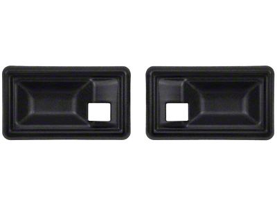 Standard Inner Door Handle Escutcheon; Black (70-74 Camaro)