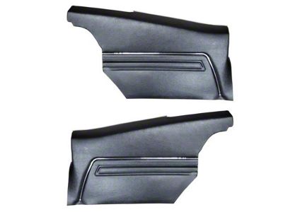 Standard Interior Rear Pre-Assembled Quarter Panels (1969 Camaro Coupe w/ Fold-Down Rear Seat)