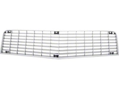 Standard Upper Grille; Silver (74-77 Camaro)