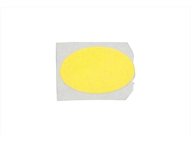 Steering Box Decal,Oval,Yellow,1969