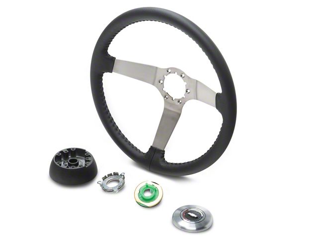 Wheel,Steering,Blk, W/Brsh,Non Tilt,1969-1989