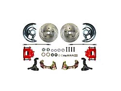 The Right Stuff Detailing Street Series At The Wheel Front Disc Brake Conversion Kit; Red Calipers (67-69 Camaro)