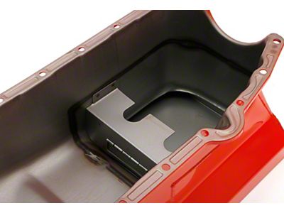 Street/Strip Oil Pan; 7-Quart; Deep Orange (67-78 Small Block V8 Camaro)