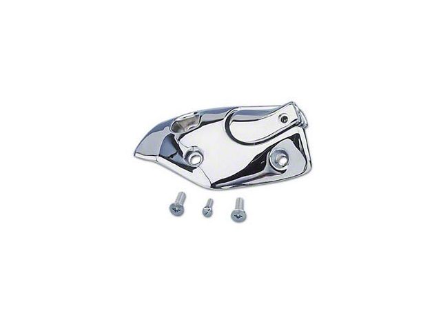 Camaro Sunvisor Bracket, Left, Convertible, Polished Chrome, 1967