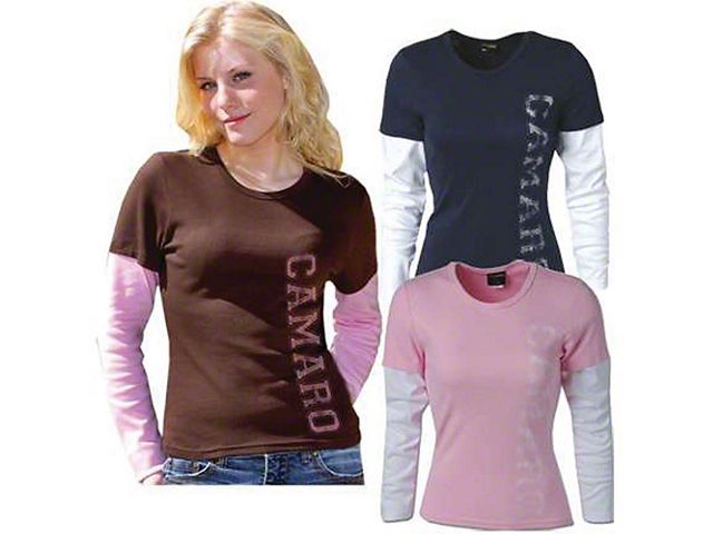 Camaro T-Shirt, Layered, Brown & Pink